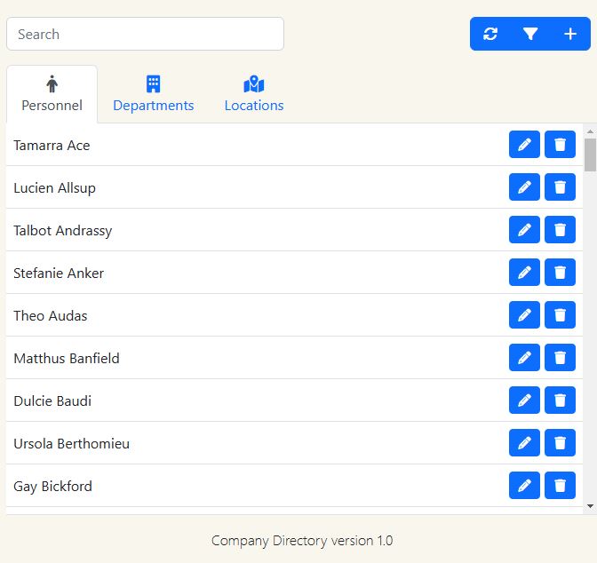 Company Directory Project Image